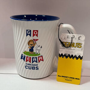 Peanuts Snoopy & Peppermint Patty Chicago Cubs 15oz Swirl Mug | Go Team Cubs NWT
